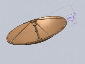  Зеркала спутниковых антенн VSAT, диаметр 0.88м,1.0м, Ku-диапазон 