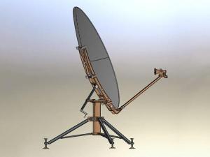 Портативная спутниковая антенна из углеволокна, диаметр 1.8м, C,Ku-диапазон
