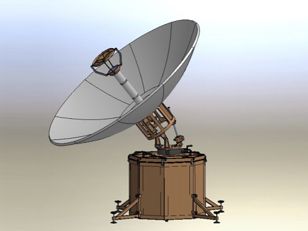  Портативная спутниковая антенна из углеволокна, диаметр 2,4 м 