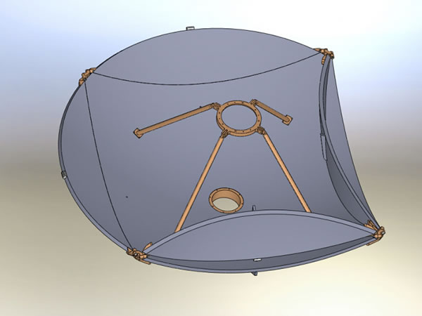  Складная автомобильная спутниковая антенна из углеволокна, диаметр 2,4 м 